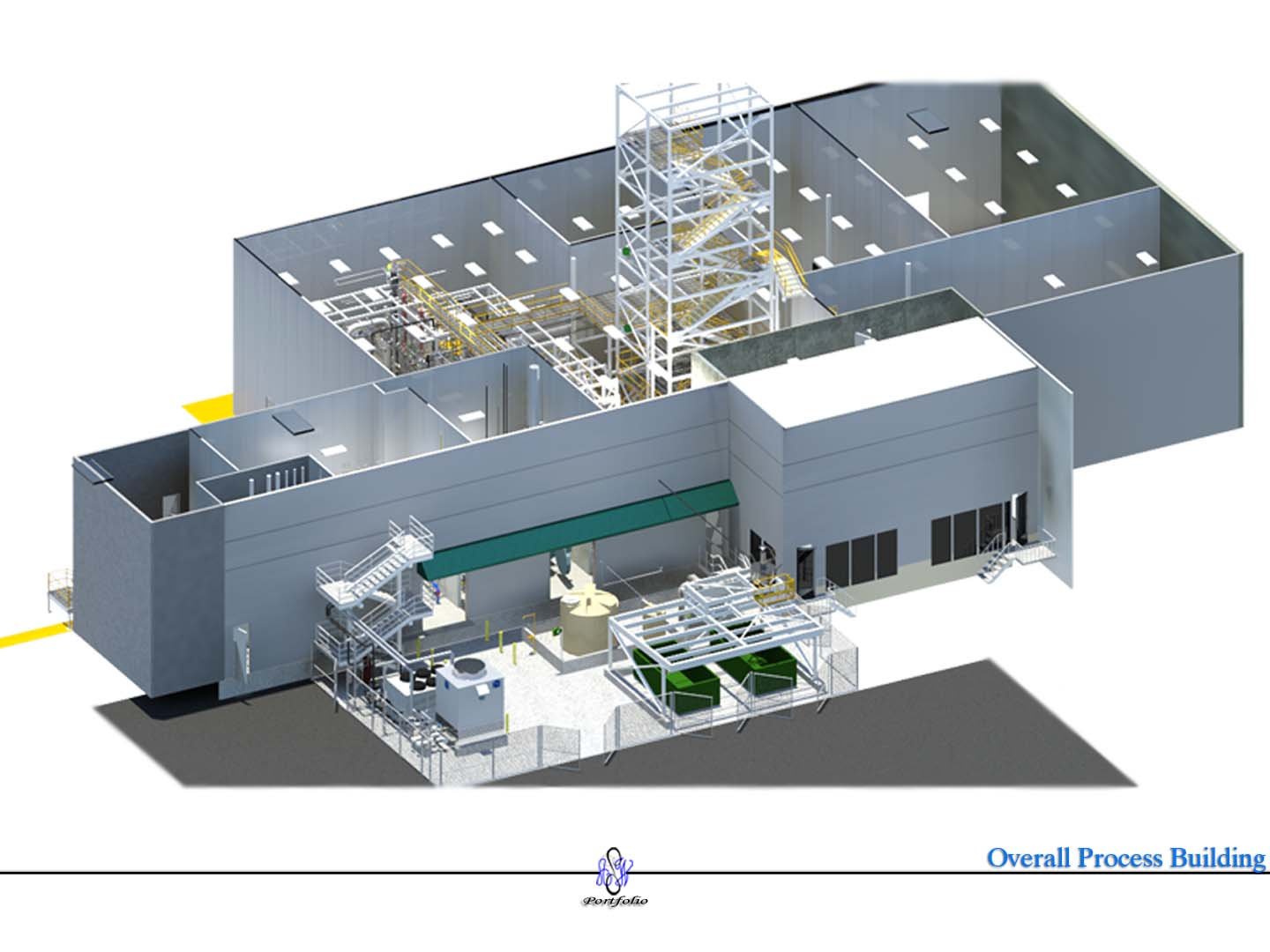 Starbucks Manufacturing Line — AutoCAD 3D Rendering